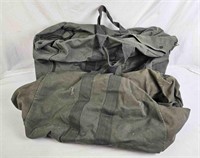 2 Military Green Duffle Bags
