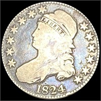 1824 Capped Bust Half Dollar NICELY CIRCULATED