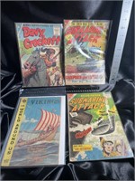 4 Comics-Davy Crocket, Sub Attack 2, & Viking