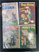 4 Comics-Baby Huey, Bugs B, Rin TinTin, Porky