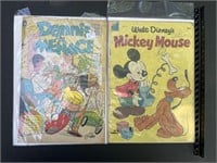 2 1950s Comics-Dennis the Menace & Mickey Mouse