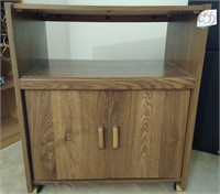 T - WHEELED TV STAND W/ CABINET (C55)