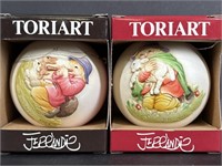 Two Anri Toriart Christmas 1983 & 1984 Ornaments