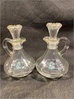 Vintage Glass Dressing Bottles