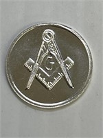 1 Gram Masonic Silver Round