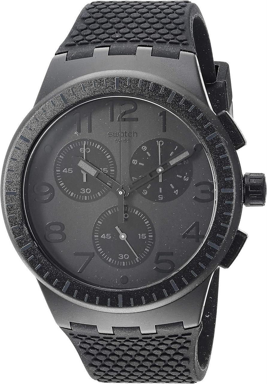 Swatch Time Black Quartz Watch