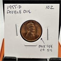 1955-D DOUBLE DIE WHEAT PENNY CENT