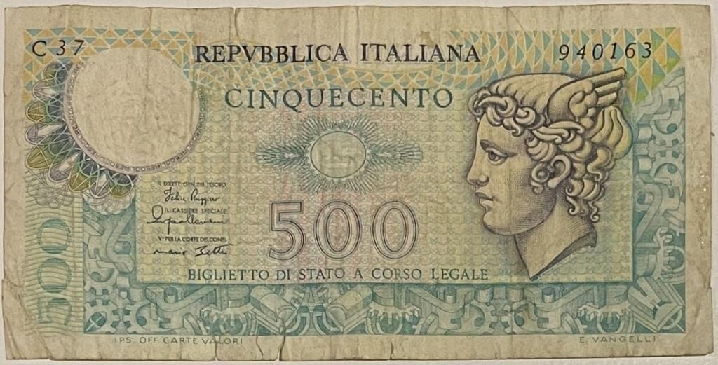 Italy 1979 500 Lire Banknote