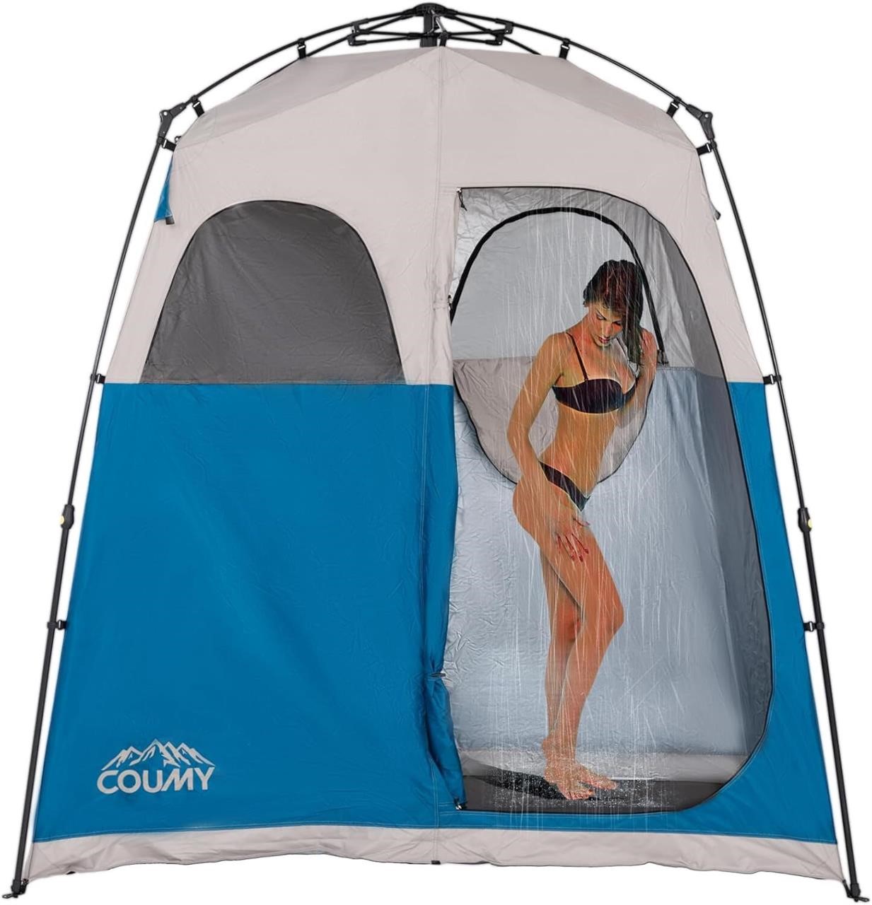 Instant Pop-up Camping Shower Tent  2 Rooms