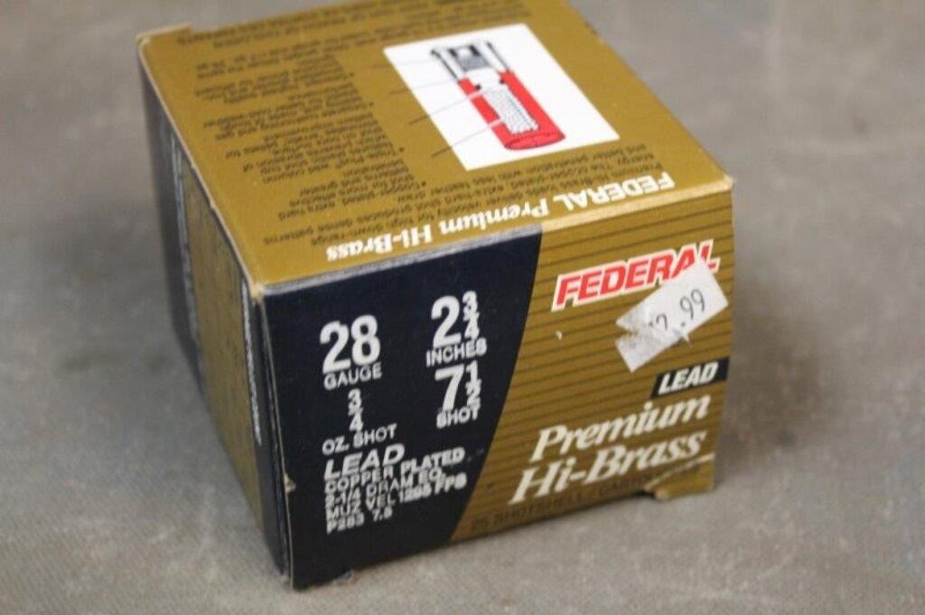 (25)RNDS Federal Premium 28GA 7.5-Shot 3/4OZ