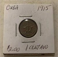 1915 FOREIGN COIN-CUBA