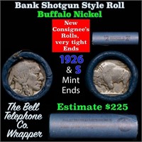 Buffalo Nickel Shotgun Roll in Old Bank Style 'Bel