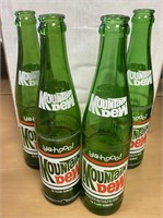 Four Green Mountain Dew Ya-Hooo! Bottles