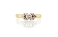 Vintage diamond & 18ct yellow gold ring