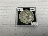 1886 O VAM “E” on Reverse Morgan Silver Dollar