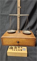 Antique Scale w/ Weights