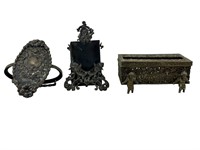 3 Antique Metal Cherub Items