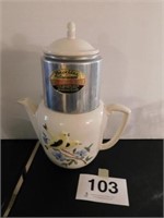 Vintage Porcelier vitrified china drip coffee