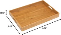 Solid Bamboo Wood Serving Tray
