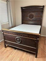 Vintage Wooden Bed Frame with Mattress/Box Spring