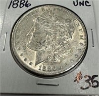 1886 Morgan Dollar - UNC