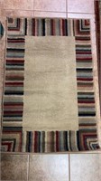 Modern tan stripe rug 30 x 45