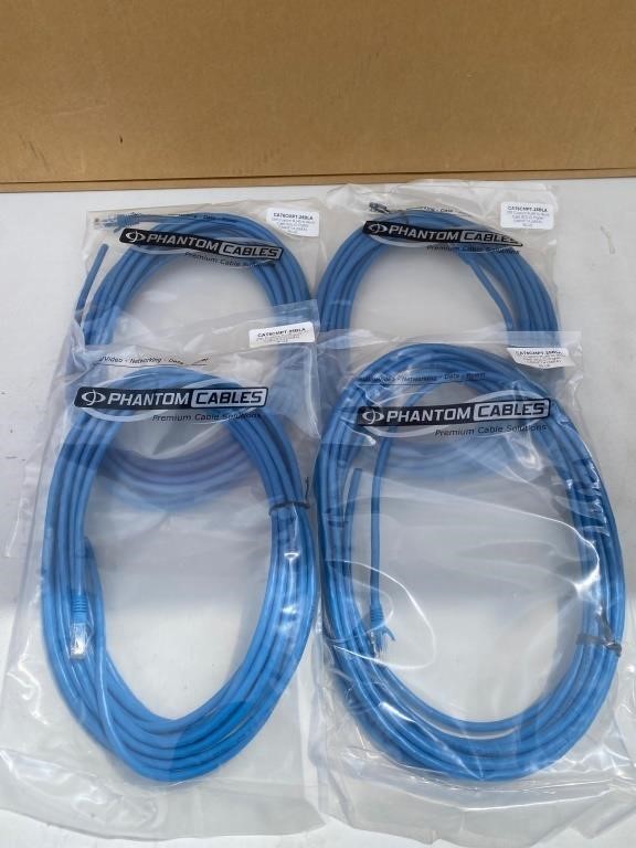 Lot of 4 CAT6CMPT-25BLA 25FT Custom RJ45 (568A)