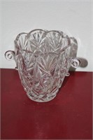 Pressed Glass basket, 5 1/2" tall