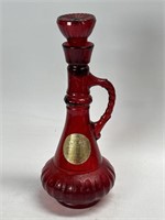 12” Ruby Red Jim Beam Decanter