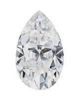 2.0ct Unmounted Pear Moissanite Diamond