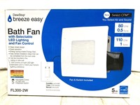 Dew Stop Bath Fan With Selectable Led Lighting