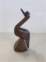 Iron Wood Bird Figurine 10in Tall
