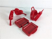 Red Pastry Crimpers Set