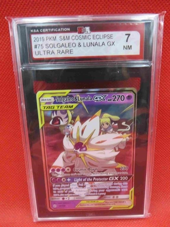 2019 Pokemon Graded Solgaleo Lunala Card 7 NM KSA