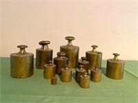 c. 1860 Brass Set Scale Weights