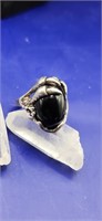 Sz11. 925, Black Onyx Tallon Ring, 50.00