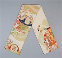 Japanese Embroidered Silk Obi