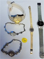 F - LOT OF 5 WATCHES (B14)