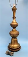 Vintage Heavy Brass Chinese Style Lamp