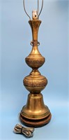 Vintage Heavy Brass Chinese Style Lamp