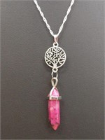 925 stamped 20" necklace with gemstone chakra
