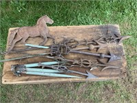 LOT WITH HORSE WEATHER VANE & LIGHTNING RODS