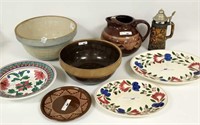 Group of pottery & stoneware including Sioux