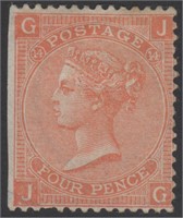 Great Britain Stamps #43 Plate 14 Mint with traces