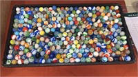 Vintage machine made marbles container not