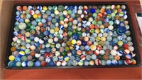 Vintage machine made marbles container not