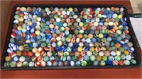 Vintage machine made marbles container not