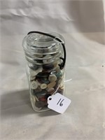 Half Pint Jar of Buttons