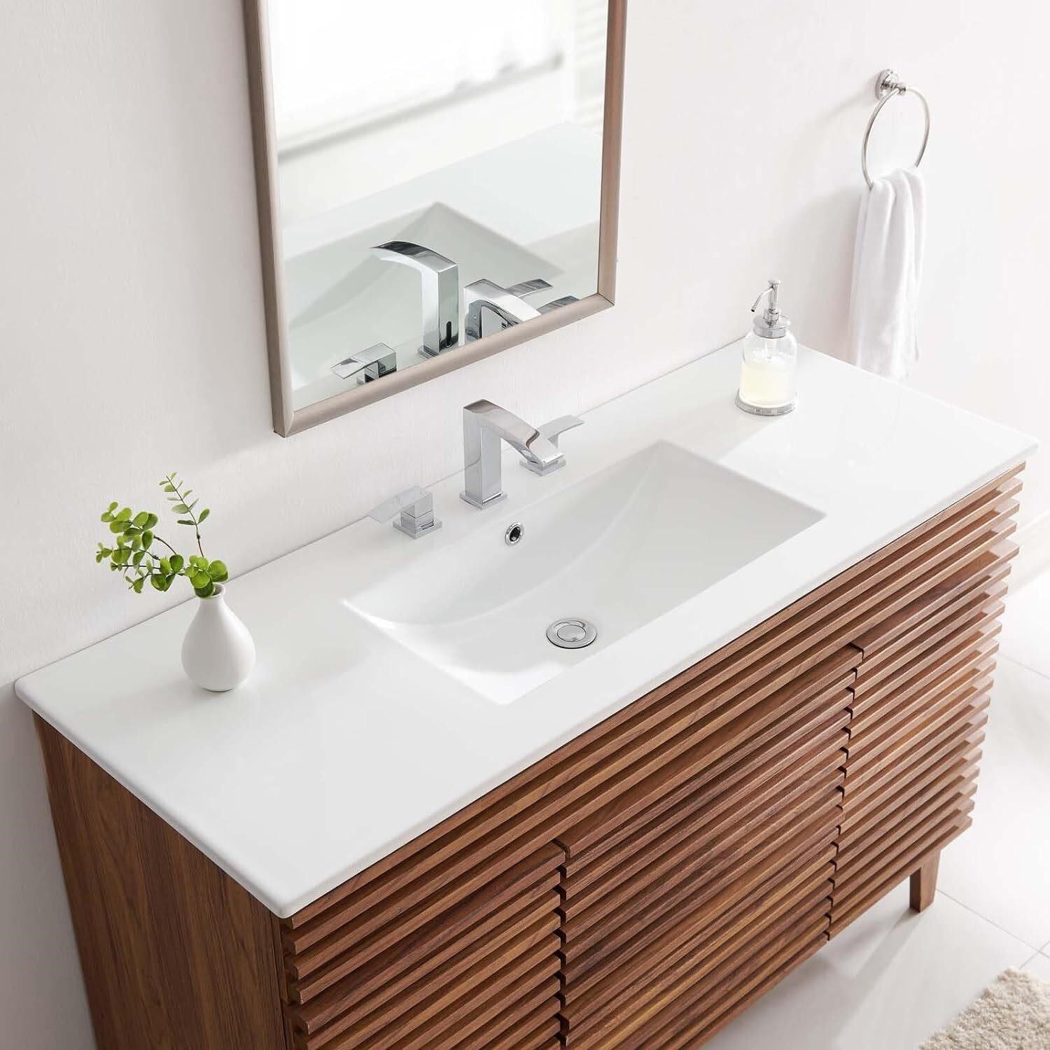 Modway Cayman Bathroom Sink  White 48 Basin Top