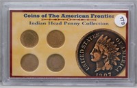 Coins of Frontier 4 Indian Head Penny Collection.